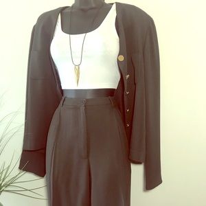 Ann Taylor Suit Gold Button 2 piece Suit